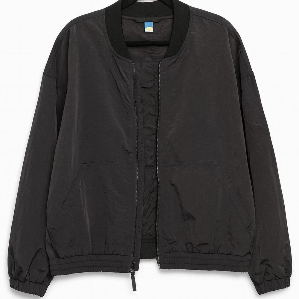 Black lightweight old navy bomber